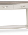 Vesper Grey and Oak Console Table with glass shelf