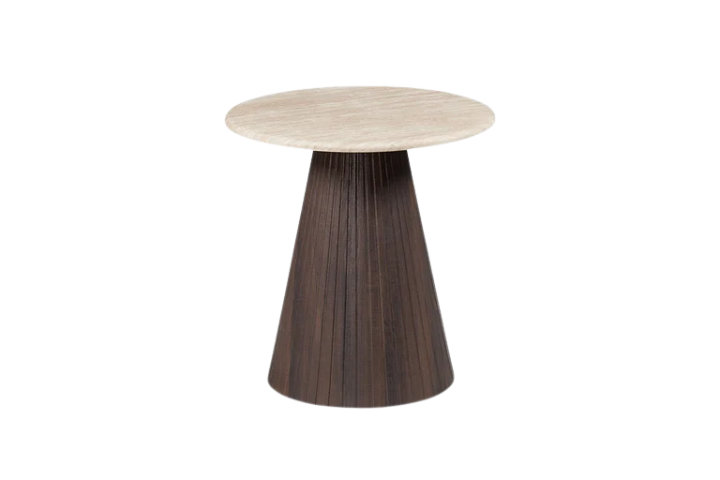 Vienna Lamp Table wood and faux marble