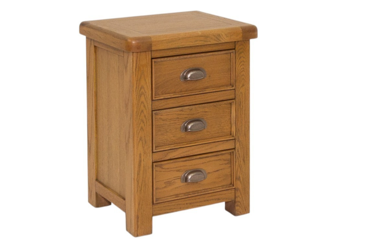halo bedside locker with 3 drawers