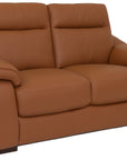 heath static 2 seater in tan leather