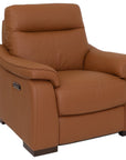 heath recliner in tan leather