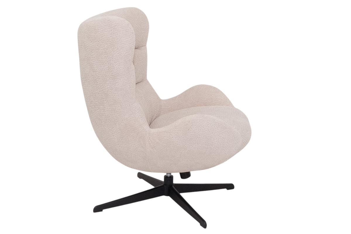 Kiel - White Swivel Armchair