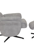 Loire - Light Grey Swivel Recliner