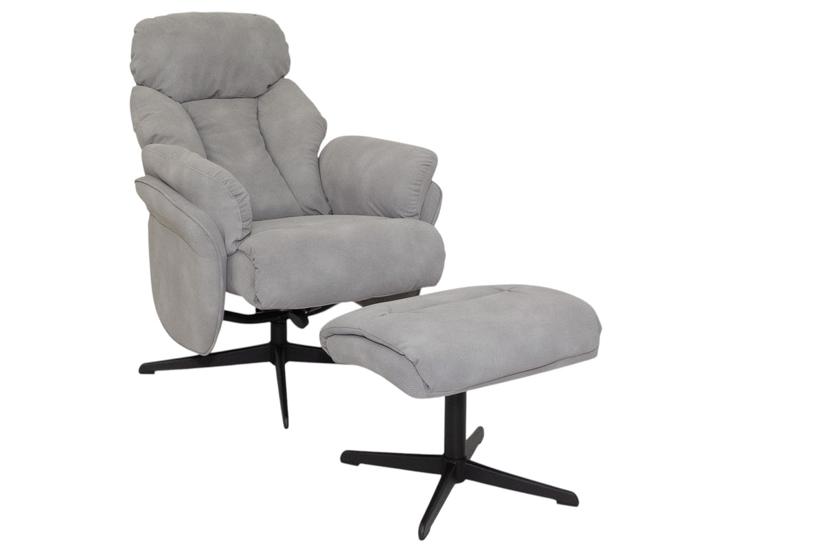Loire - Light Grey Swivel Recliner