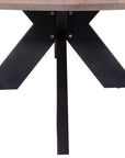 Bespoke Oak Tables - Grey Metal Metal  Base