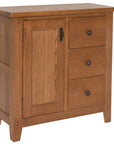 Bray Oak Mini Sideboard With 1 door and 3 Drawers