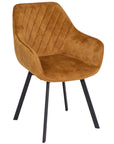 Edel - Gold Velvet Dining Chair
