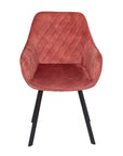 Edel - Pink Velvet Dining Chair