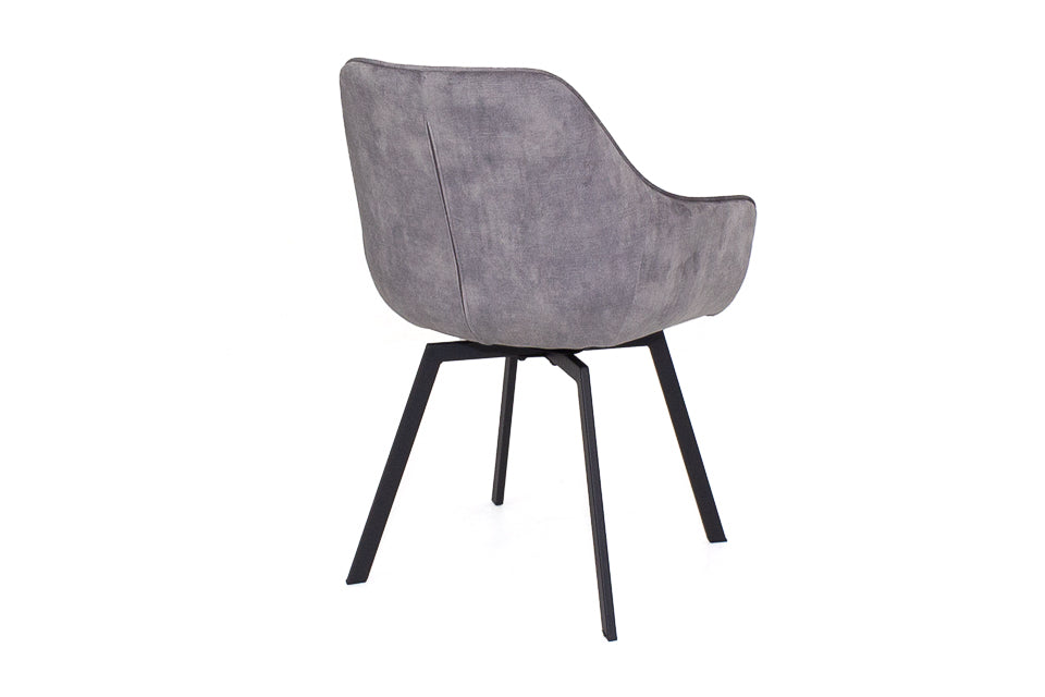 Edel - Grey Velvet Dining Chair