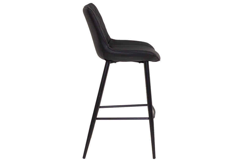 Finley - Black Faux Leather Barstool