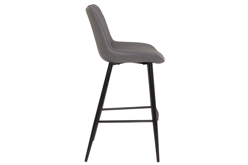 Finley - Grey Faux Leather Barstool