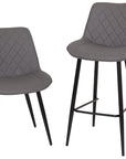 Finley - Grey Faux Leather Barstool