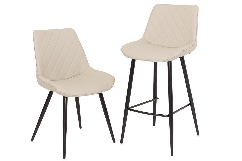 Finley - Taupe Faux Leather Barstool