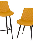 Finley - Yellow Faux Leather Barstool