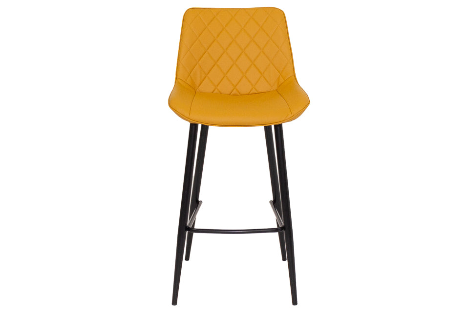 Finley - Yellow Faux Leather Barstool