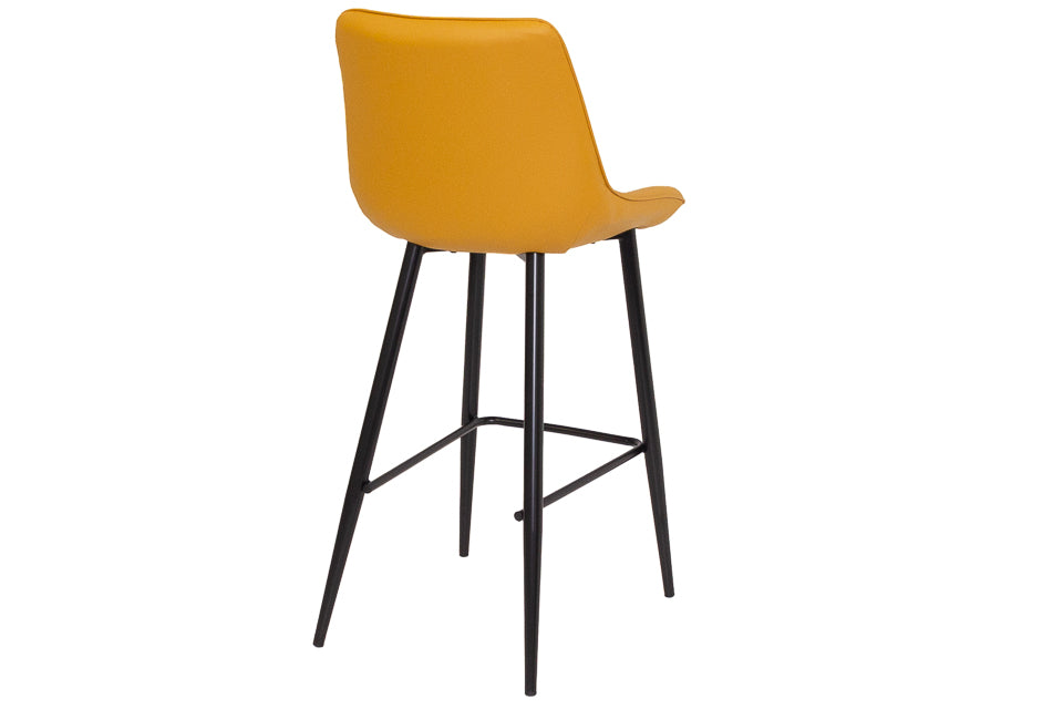Finley - Yellow Faux Leather Barstool
