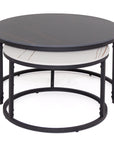 Keelin - Black & White Stone Coffee Tables