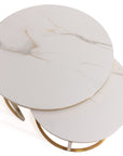 Laurie - White Pura Stone Coffee Tables