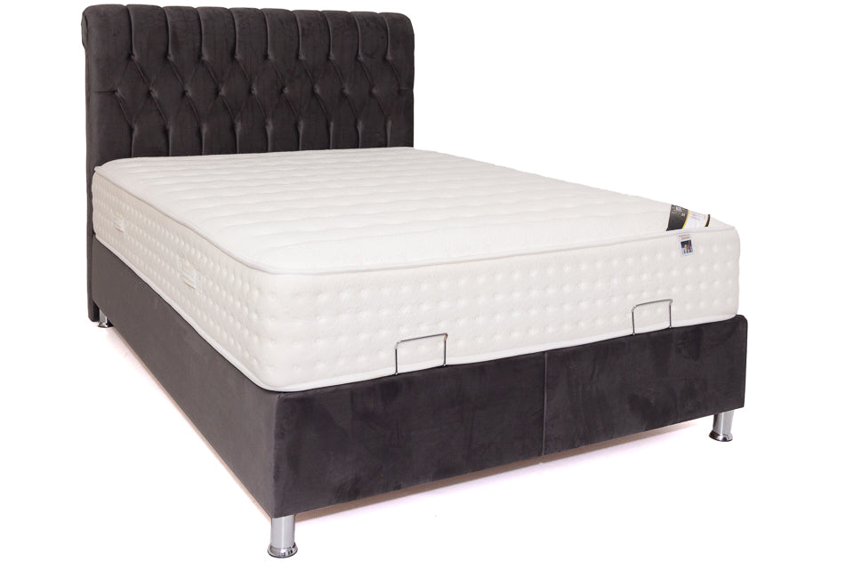 Morton 4 foot 6 grey Storage Ottoman Bedframe