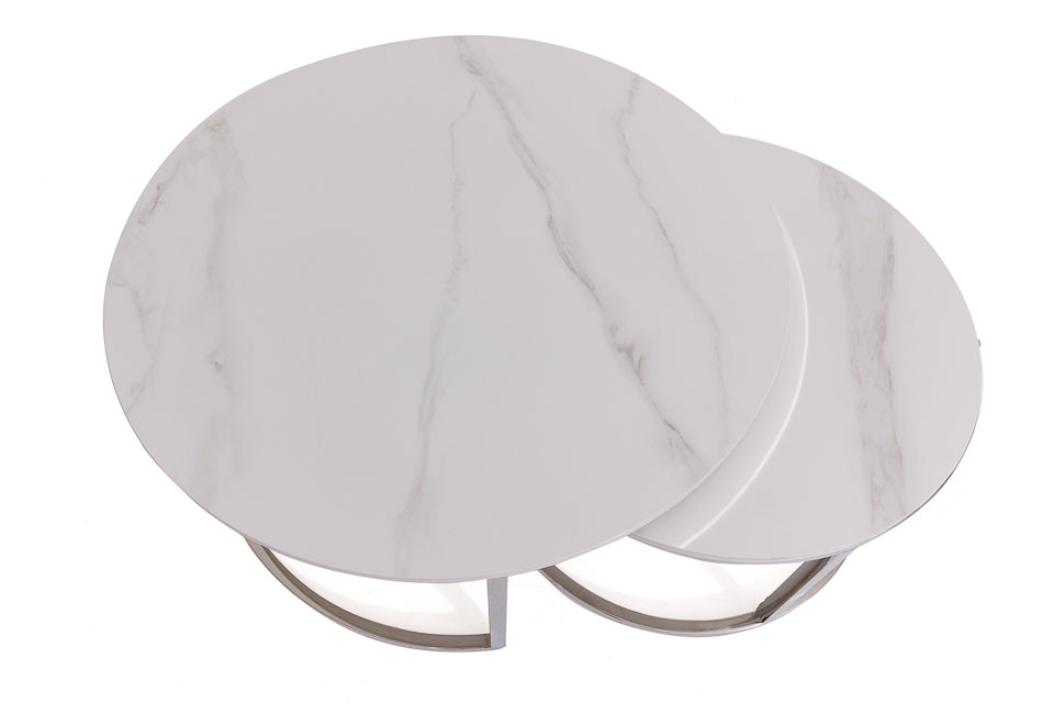 Shilo - White Pura Stone Coffee Tables