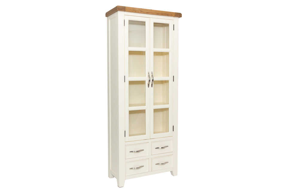 milena display cabinet with glass doors